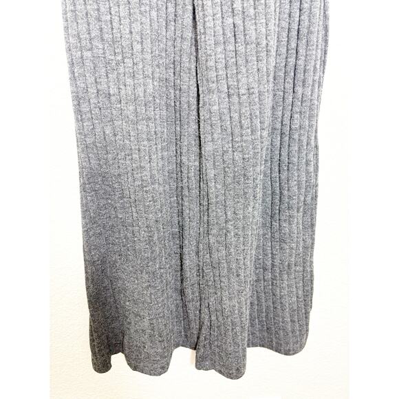 Lulus Always Styling Charcoal Grey Off-the-Shoulder Ribbed Jumpsuit Size Small - Picture 10 of 14